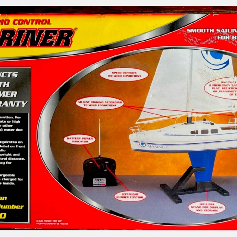 Vintage NIKKO RC Mariner Sailboat, Gently Used